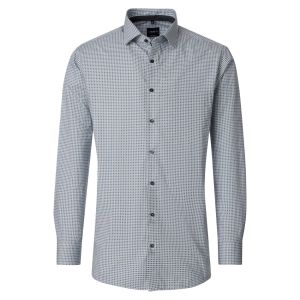 Venti Modern Fit Overhemd - Marble Print Grijs