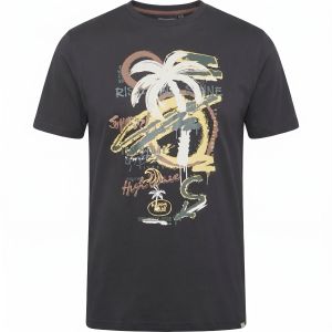 North Latitude T-Shirt - Palm Zwart