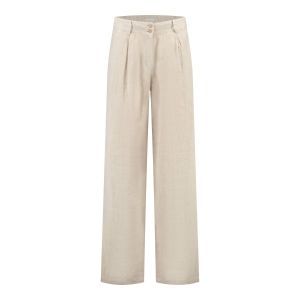 Bloomers - Mara Wideleg Linnen Broek Sand