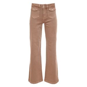 DNM Pure - Semi Wide Leg Jeans Bobby Pale Olive Brown