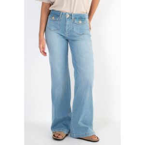 DNM Pure - Semi Wide Leg Jeans Bobby Ocean Blue