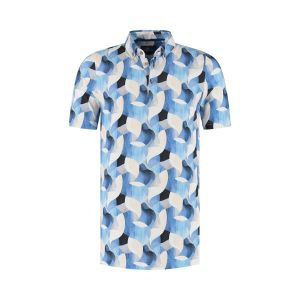Eden Valley - Polo Abstract Print Blauw