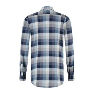 Eden Valley - Modern Fit Overhemd Blauw Geruit