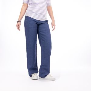 Bloomers - Marie Wideleg Linnen Donkerblauw
