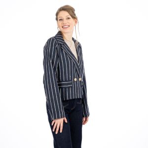 Kimara Blazer - Vento Donkerblauw Gestreept