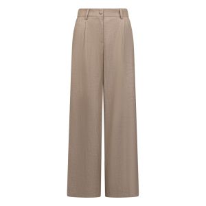 Kimara - Norel Wideleg Pantalon Lichtbruin Gemeleerd