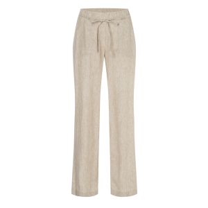 MAC Jeans Chiara Wideleg Broek - Linnen Almond Beige