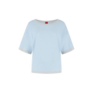 Only M - Gebreide Top Accent Lichtblauw