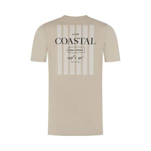 s.Oliver T-Shirt - Coastal Backprint Beige