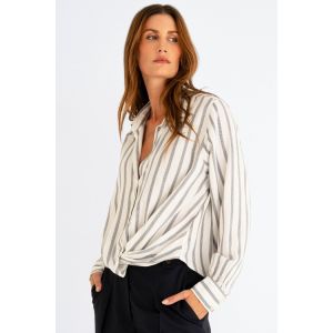 Maicazz - Blouse Sense Offwhite Gestreept