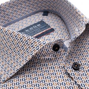 Ledub Modern Fit Overhemd - Wit/Multi
