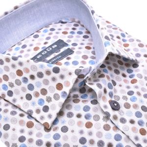 Ledub Modern Fit Overhemd - White/Multi Dots