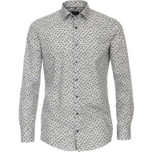 Venti Modern Fit Overhemd - Poppy Wit/Multi