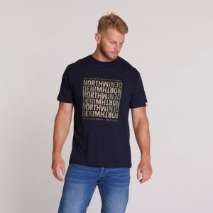 North 56˚4 T-Shirt - Words Navy