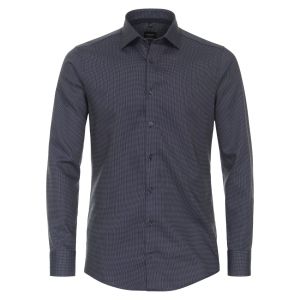 Venti Modern Fit Overhemd - Kent Mini Print Blue