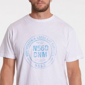 North 56˚4 T-Shirt - Denim Goods White