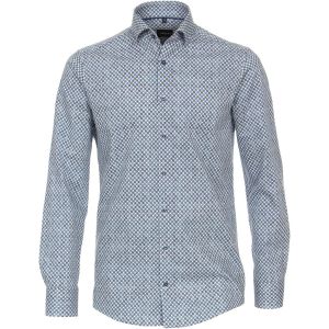 Venti Modern Fit Overhemd - Dots Blue