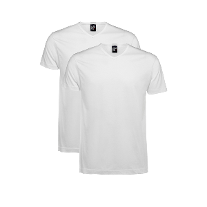 Alan Red T-Shirt - Vermont Wit extra lang (2-pack)