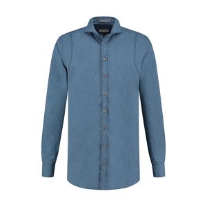 Blue Crane Tailored Fit Overhemd - Denimblauw