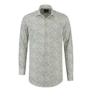 Corrino overhemd - Milano wit/multi