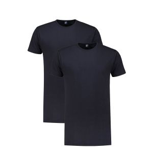 Alan Red T-Shirt - Derby Navy extra lang / 2-pack