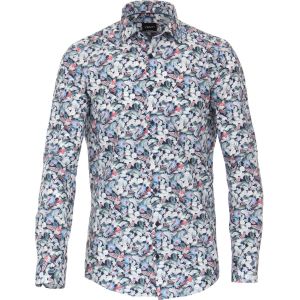 Venti Modern Fit Overhemd - Gebloemd/blauw multi