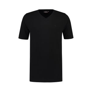 Kitaro T-shirt met v-hals - Zwart