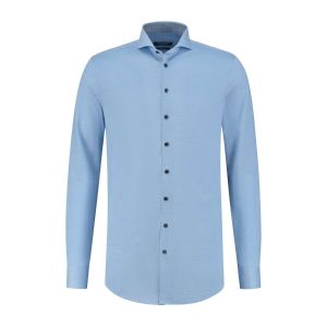 Ledûb Modern Fit Overhemd - Middenblauw
