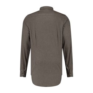 Ledûb Modern Fit Shirt - Brown Melange
