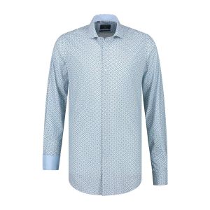 Corrino overhemd - Patroon lichtblauw