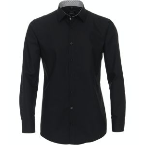 Venti Modern Fit Overhemd - Zwart