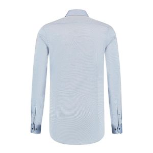 Venti Body Fit Overhemd - Blue Structure