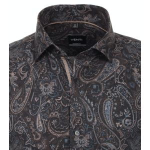 Venti Modern Fit Overhemd - Dark Paisley