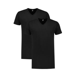 Alan Red T-Shirt - Vermont Zwart extra lang/2-pack